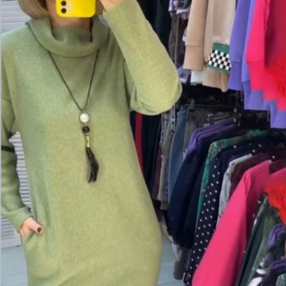 🍁New for autumn✨ Long Sleeve Split Pullover Dress