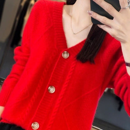 🎉Black Friday Series - Early Bird Price💖Loose Slouchy Faux Cashmere Button Front Cardigan Sweaters