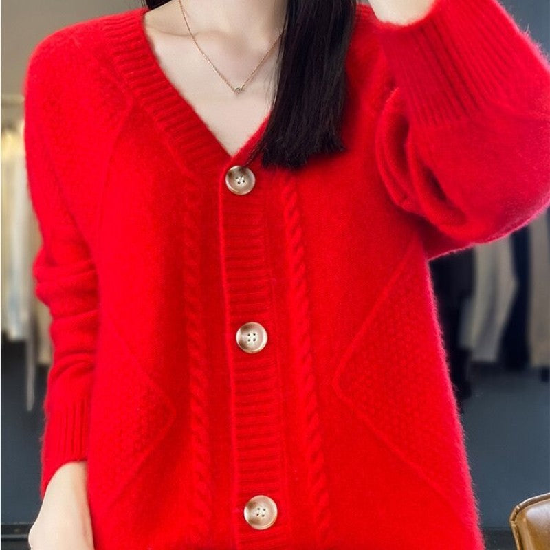 🎉Black Friday Series - Early Bird Price💖Loose Slouchy Faux Cashmere Button Front Cardigan Sweaters