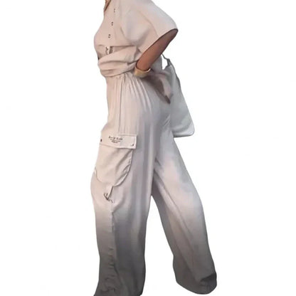 🎉Black Friday Series - Early Bird Price💖Women's Round Neck T-Shirt and Trousers Two-Piece Suit