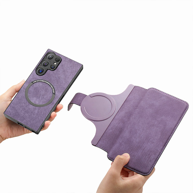 New Arrival | 2-in-1 Magnetic All-inclusive Leather Protective Cover with Detachable Card Holder for Samsung Galaxy S Series