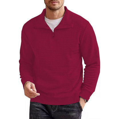 🍁New for autumn✨Men's Long Sleeve Quarter Zip Pullover Sweater
