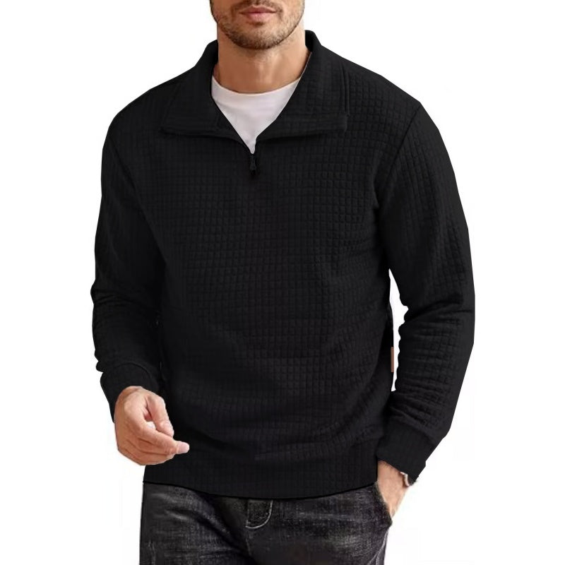🍁New for autumn✨Men's Long Sleeve Quarter Zip Pullover Sweater