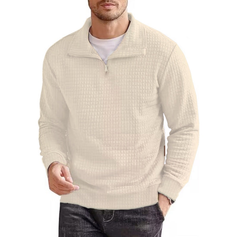 🍁New for autumn✨Men's Long Sleeve Quarter Zip Pullover Sweater