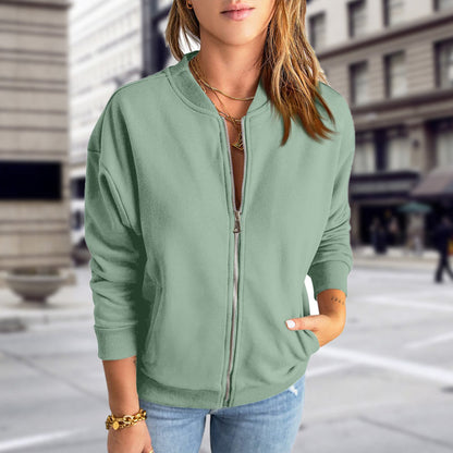 🍁New for autumn✨Women's Casual Zippered Jacket