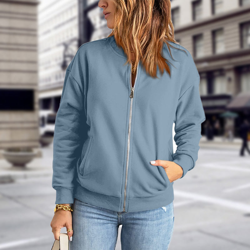 🍁New for autumn✨Women's Casual Zippered Jacket