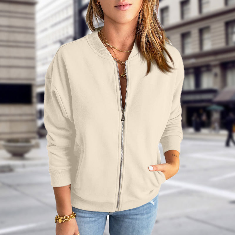 🍁New for autumn✨Women's Casual Zippered Jacket
