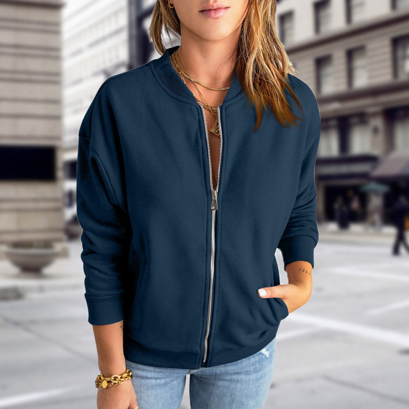 🍁New for autumn✨Women's Casual Zippered Jacket