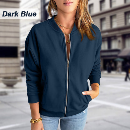 🍁New for autumn✨Women's Casual Zippered Jacket