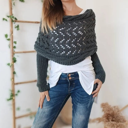 🍁New for autumn✨Knitted Cable Wrap Shrugs For Women