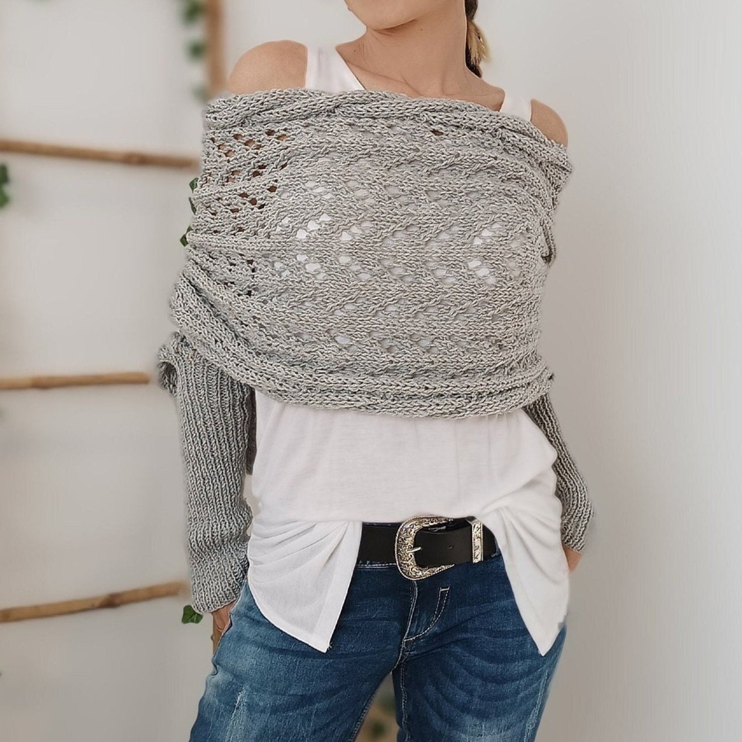 🍁New for autumn✨Knitted Cable Wrap Shrugs For Women