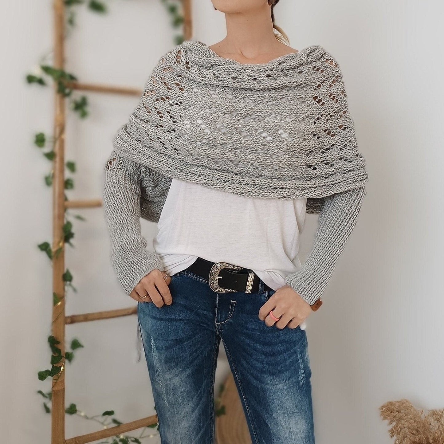 🍁New for autumn✨Knitted Cable Wrap Shrugs For Women