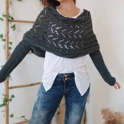 🍁New for autumn✨Knitted Cable Wrap Shrugs For Women