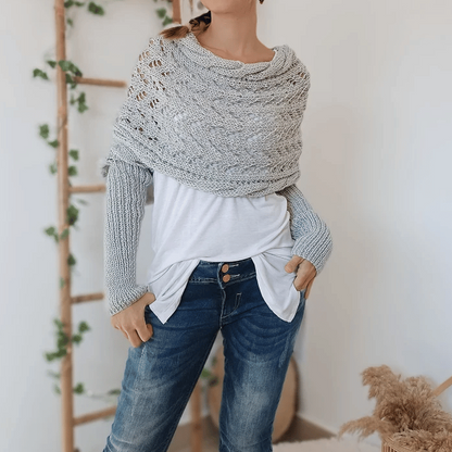 🍁New for autumn✨Knitted Cable Wrap Shrugs For Women
