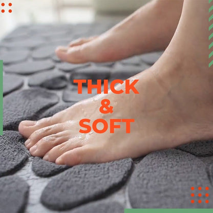 🎁Clearance Sale 49% OFF💥Memory Foam Embossed Soft Stone Bathroom Non-slip Carpet