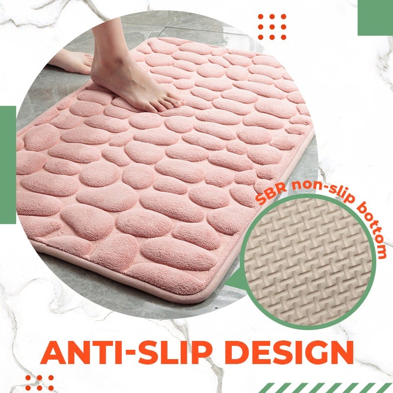 🎁Clearance Sale 49% OFF💥Memory Foam Embossed Soft Stone Bathroom Non-slip Carpet