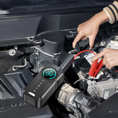 Emergency starter power bank & car air pump