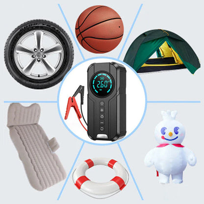 Emergency starter power bank & car air pump