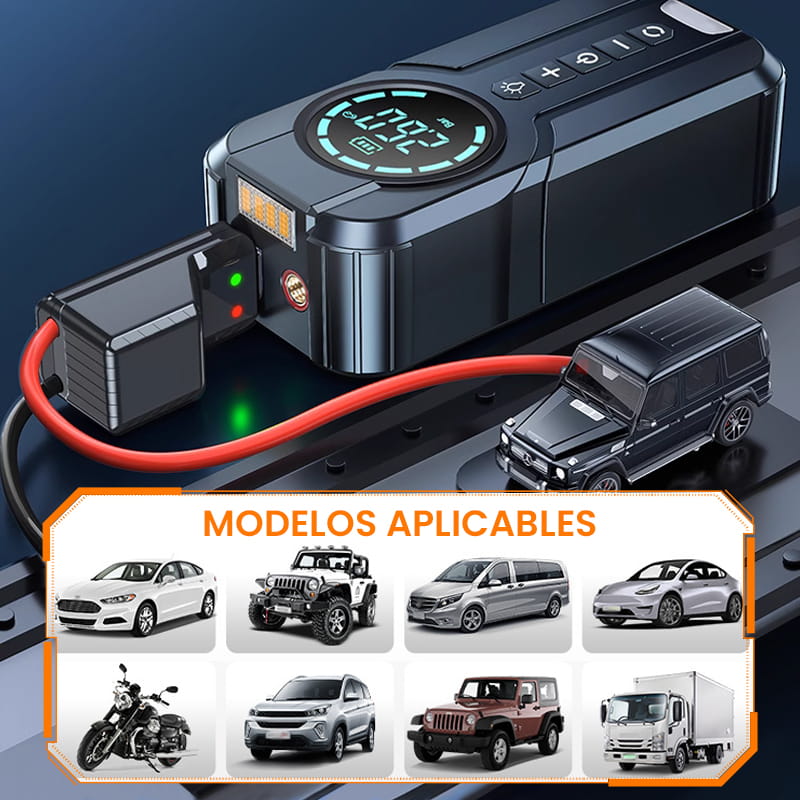 Emergency starter power bank & car air pump
