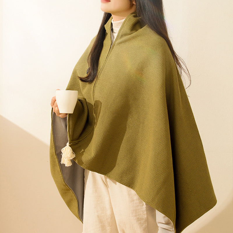 🎊Holiday Sale❄️Portable Soft Zipper Electric Heated Blanket Shawl☀️