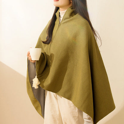 🎊Holiday Sale❄️Portable Soft Zipper Electric Heated Blanket Shawl☀️