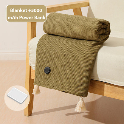 🎊Holiday Sale❄️Portable Soft Zipper Electric Heated Blanket Shawl☀️