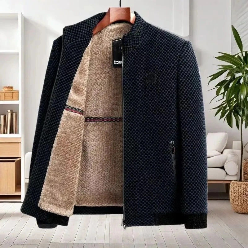 ☃️Warm Winter Series-𝑵𝒐.8 💖Men's Winter Synthetic Fleece Lined Warm Jacket
