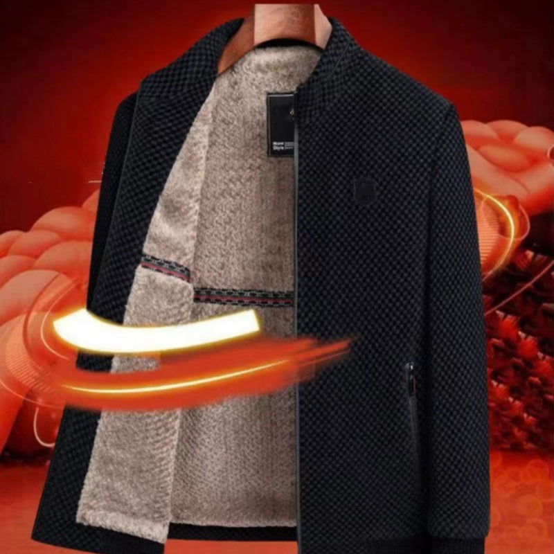 ☃️Warm Winter Series-𝑵𝒐.8 💖Men's Winter Synthetic Fleece Lined Warm Jacket