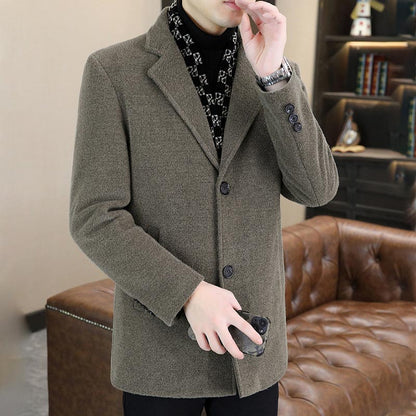 🎉Black Friday - Early Bird Price-Free Shipping✈️Men’s Stylish Notched Lapel Winter Tweed Jacket with White Duck Down Lining