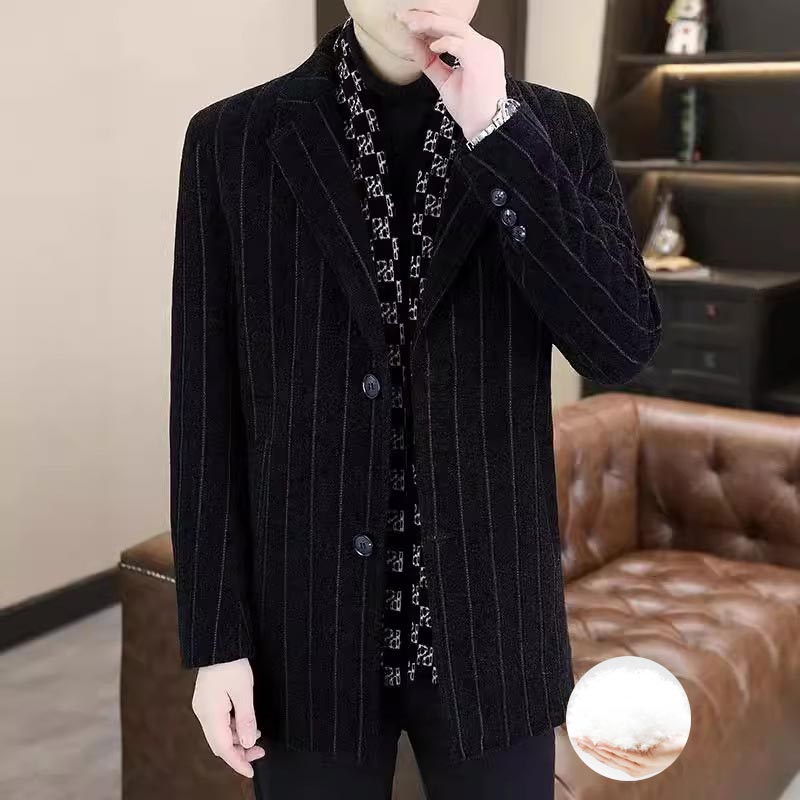 🎉Black Friday - Early Bird Price-Free Shipping✈️Men’s Stylish Notched Lapel Winter Tweed Jacket with White Duck Down Lining