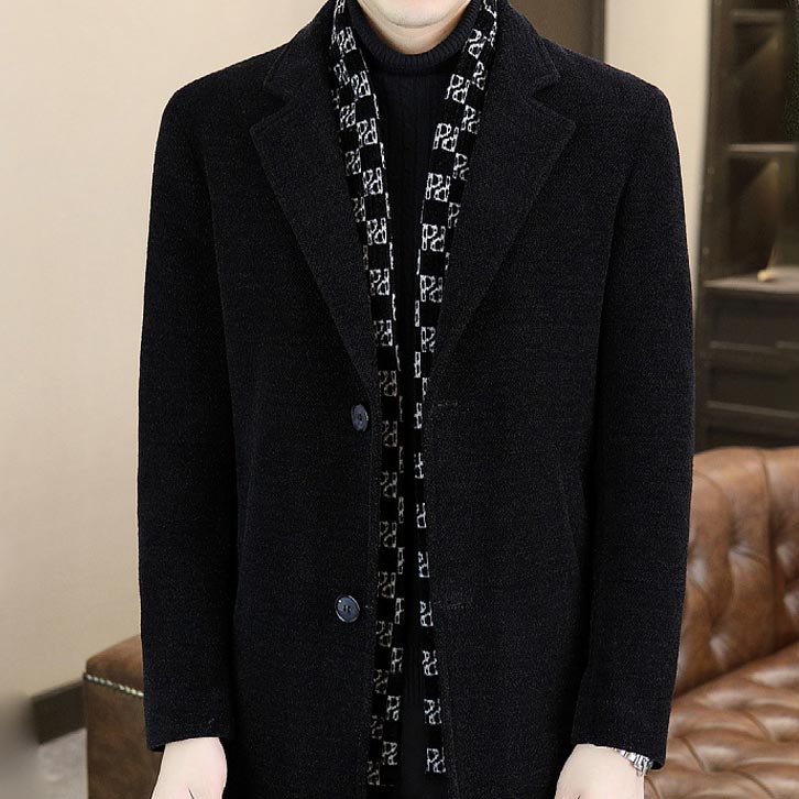 🎉Black Friday - Early Bird Price-Free Shipping✈️Men’s Stylish Notched Lapel Winter Tweed Jacket with White Duck Down Lining