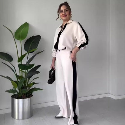 🎉Black Friday Series - Early Bird Price💖Women’s Zipper Lapel Tops ＆ Pants 2-Piece Set