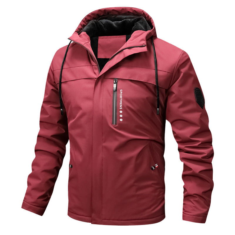 🎅Christmas Pre-sale🎁 Men's Casual Jacket Thicken Hooded Windbreaker