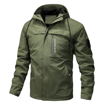 🎅Christmas Pre-sale🎁 Men's Casual Jacket Thicken Hooded Windbreaker