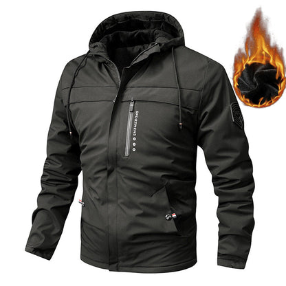 🎅Christmas Pre-sale🎁 Men's Casual Jacket Thicken Hooded Windbreaker