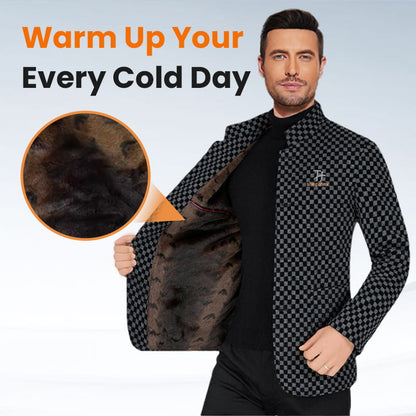 🎉Black Friday Series - Early Bird Price💖Men’s Trendy Checkered Warm Jacket with Pockets