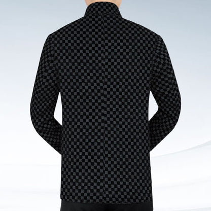 🎉Black Friday Series - Early Bird Price💖Men’s Trendy Checkered Warm Jacket with Pockets