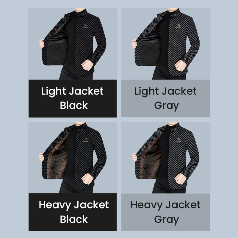 🎉Black Friday Series - Early Bird Price💖Men’s Trendy Checkered Warm Jacket with Pockets