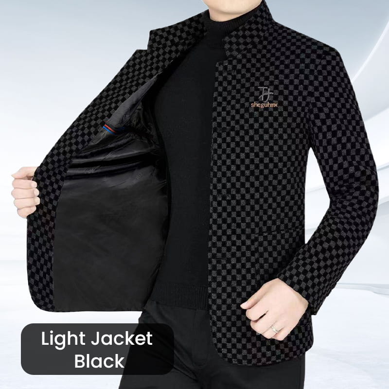 🎉Black Friday Series - Early Bird Price💖Men’s Trendy Checkered Warm Jacket with Pockets