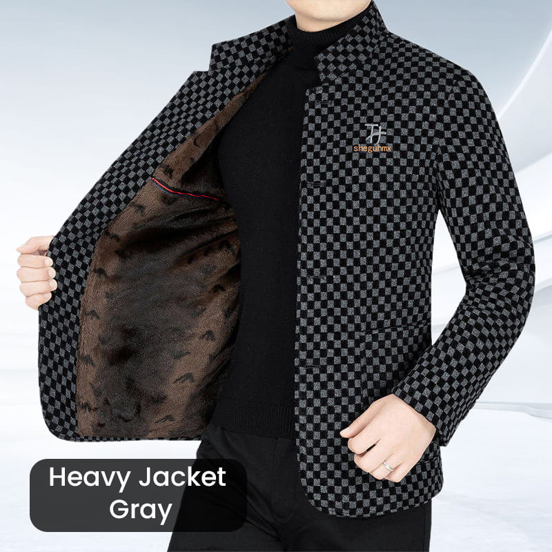 🎉Black Friday Series - Early Bird Price💖Men’s Trendy Checkered Warm Jacket with Pockets