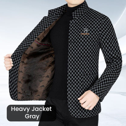 🎉Black Friday Series - Early Bird Price💖Men’s Trendy Checkered Warm Jacket with Pockets