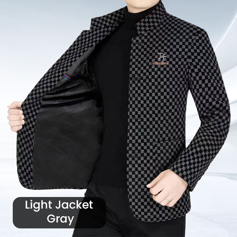 🎉Black Friday Series - Early Bird Price💖Men’s Trendy Checkered Warm Jacket with Pockets