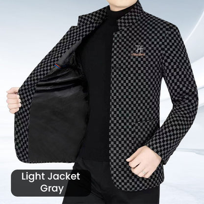 🎉Black Friday Series - Early Bird Price💖Men’s Trendy Checkered Warm Jacket with Pockets