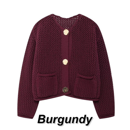 🎅Xmas Sales - 50% OFF🎄Women's Fashion Cut-Out Knitted Cardigan