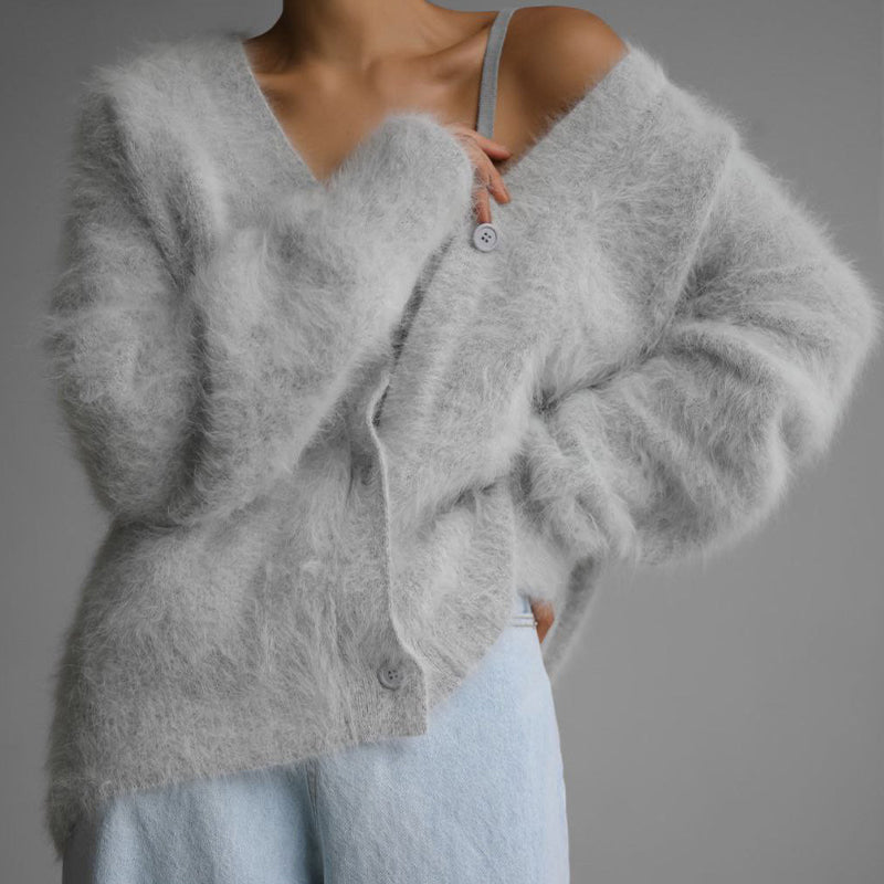 🎉Black Friday Series - Early Bird Price💖Women's Cozy Fuzzy Knit Cardigan