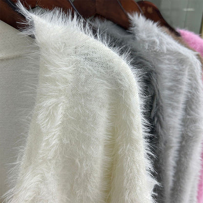 🎉Black Friday Series - Early Bird Price💖Women's Cozy Fuzzy Knit Cardigan