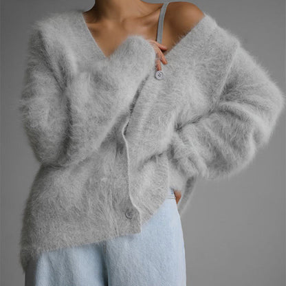 🎉Black Friday Series - Early Bird Price💖Women's Cozy Fuzzy Knit Cardigan