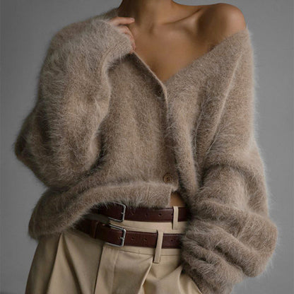 🎉Black Friday Series - Early Bird Price💖Women's Cozy Fuzzy Knit Cardigan