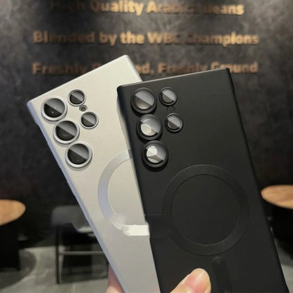 Безрамков матов магнитен калъф против надраскване за Samsung Galaxy S21-25 Series