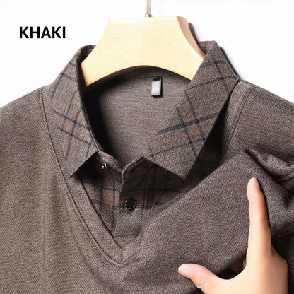 🎉Black Friday - Early Bird Price🎁Men's Faux Two-Piece Long Sleeve Top